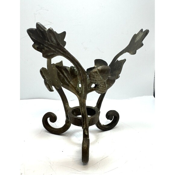 Unbranded Other - Vintage Brass Victorian/Regency Orb Globe Bowl Stand Holder Acorns 9x5.5